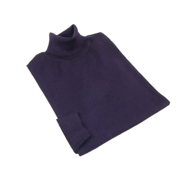 Men PRINCELY Italian Wool Blend Turtle Neck Pullover Slim 84001-80 Purple 120
