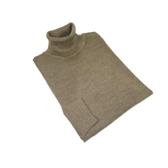 Men PRINCELY Italian Wool Blend Turtle Neck Pullover Slim 84001-80 Taupe 979