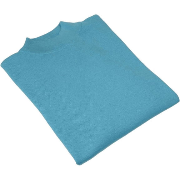 Men PRINCELY Soft Comfortable Merinos Wool Sweater Knits Mock 1011-00 Turquoise