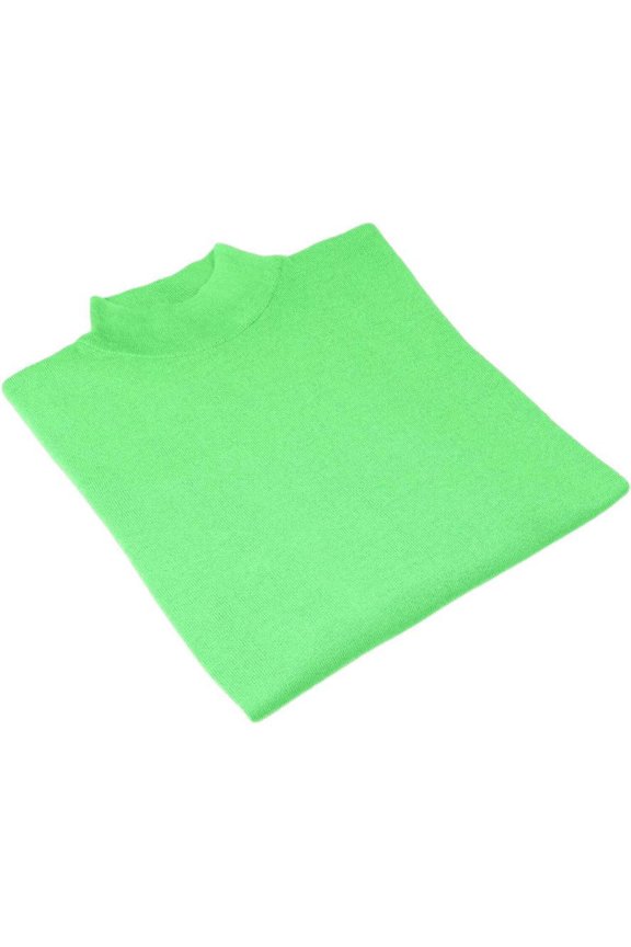 Men PRINCELY Soft Merinos Wool Sweater Knits Mock 1011-00 Apple Green