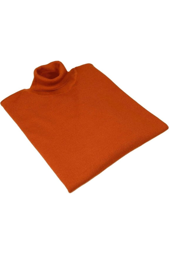 Men PRINCELY Turtle neck Sweater From Turkey Soft Merino Wool 1011-80 Cognac