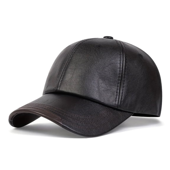 Men PU Leather Baseball Caps Solid Hip Hop Women Hat Gorras Outdoor Casual Trucker Hats Adjustable ,Unique Design
