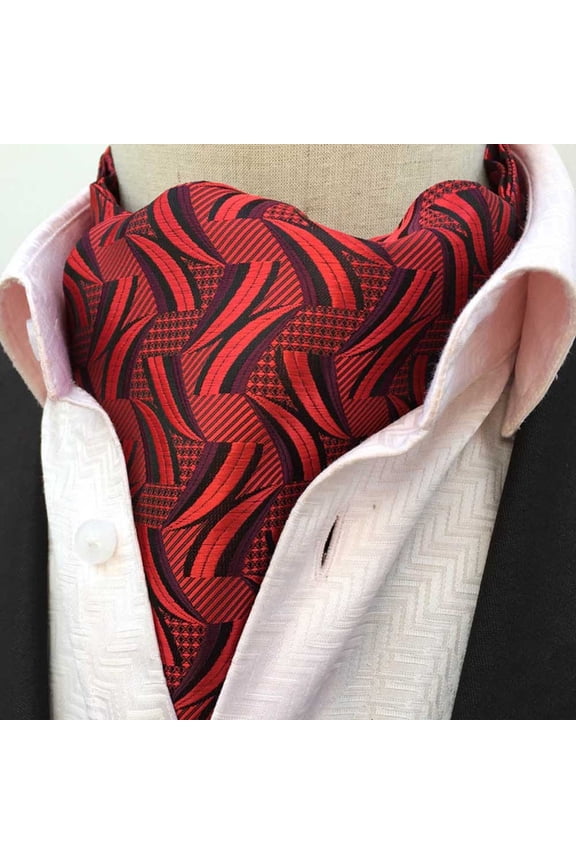 Men Paisley Floral Checks Scarves Cravat Ascot Ties Wedding Colorful Necktie