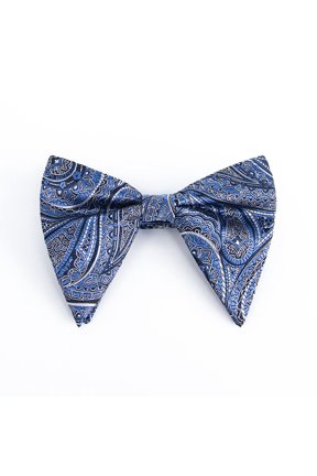 Men Paisley Floral Oversize Pre-tied Bow Tie Wedding Party Tuxedo Shirt Bowtie