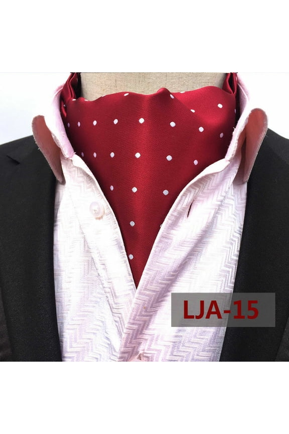 Men Paisley Polka Dots Cravat Scarves Ascot Wedding Party Prom Neck Ties