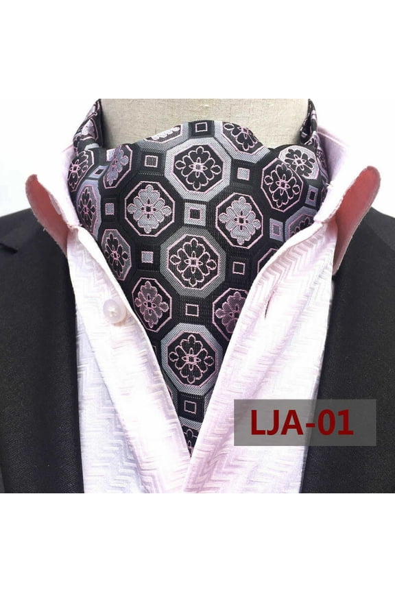 Men Paisley Polka Dots Cravat Scarves Ascot Wedding Party Prom Neck Ties