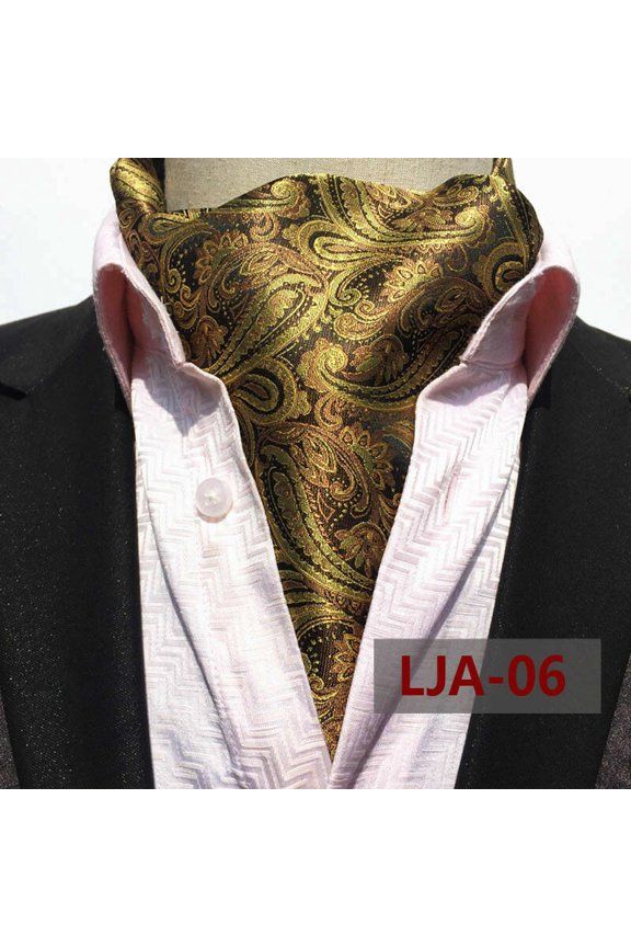 Men Paisley Polka Dots Cravat Scarves Ascot Wedding Party Prom Neck Ties