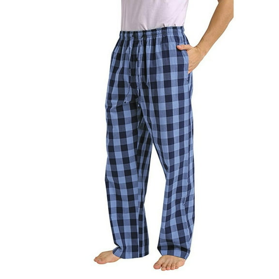 Men Pajama Pants Flannel Plaid Lounge Pajama Sleep Bottoms with Pockets,Mens Buffalo Plaid Pajama Pants PJ Pants for Men