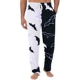 thumbnail image 1 of Men Pajama Pants Halloween Bat Pattern Pajama Pants, Loose Lounge Bottoms, Elastic Drawstring Waist Comfortable Home Sleepwear, 1 of 5