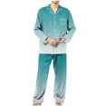 thumbnail image 1 of Men Pajamas Sets 2 Piece Long Sleeve Shirts and Pants Pajama Outfits with Pocket Lightweight Gradient Printed Sleepwear Loungewear Set, 1 of 6