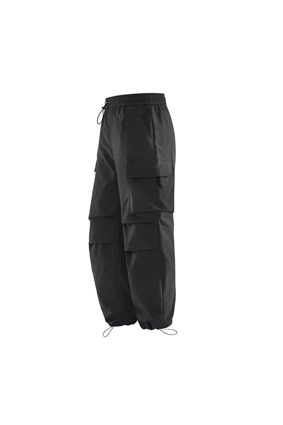 Men Pants Under 10 Dollars Cargo Track Athletic Hiking Jogger Pants for Man Fall Summer Ruched Straight Leg Basic Long Cuff Leg Pants Man 2026 Black S
