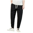 thumbnail image 1 of Sweatpants for Men, Men's Casual Pants Fashion Summer Solid Casual Elastic Waist With Pocket Pants, 1 of 7