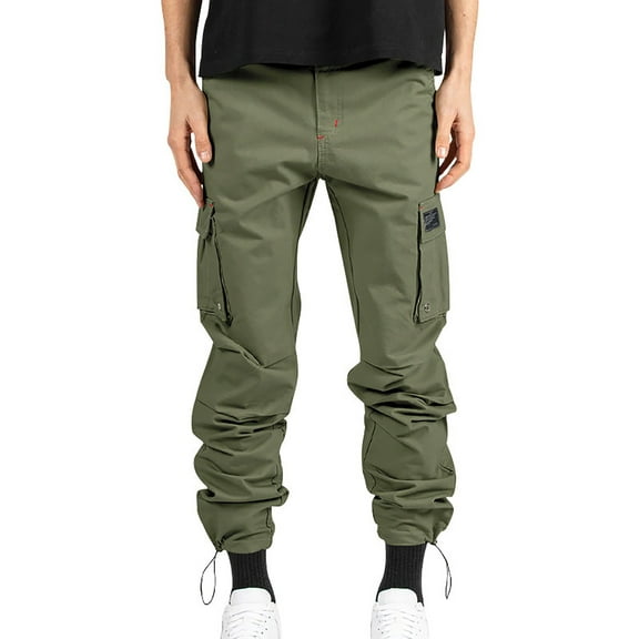 Men Pants Men's Woven Fabric With Multiple Pockets Solid Color Casual Pants Work Pants Cargo Pants for Men Cargo Pants Mens Cargo Pants Men's Cargo Pants Sweat Pants for Men
