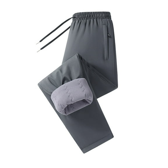 Men Pants Sevevn Mens Winter Pants Sherpa Lined Sweatpants Fleece Warm Jogger With Knee Pad