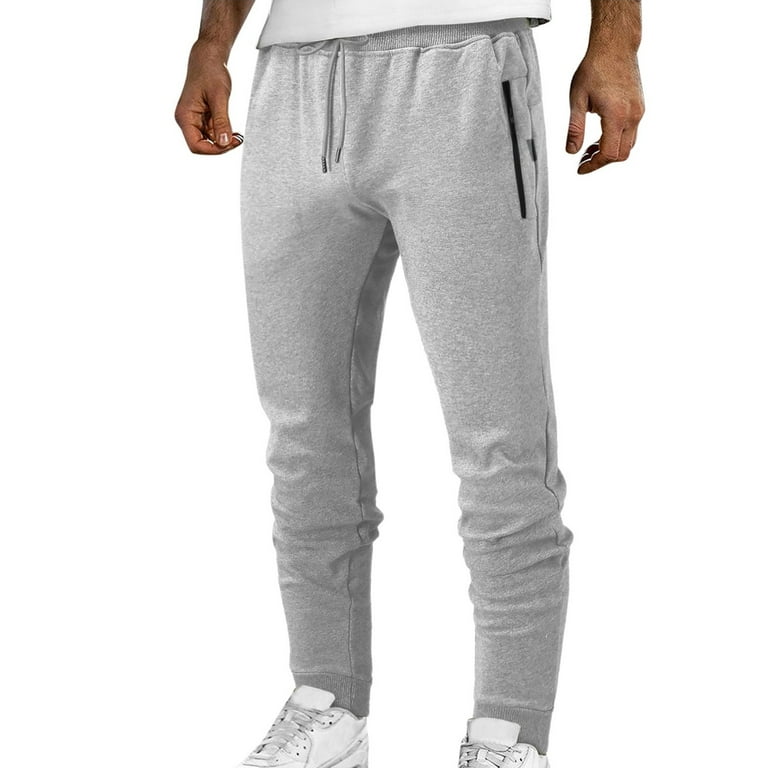 Mens cotton joggers with zip pockets new arrivals