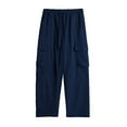 thumbnail image 1 of Men Pants Under 10 Cargo Long Pants for Men Stretch Waist Large Size Straight Palazzo Pant with Versatile Pockets Working Commuting Travel, 1 of 6
