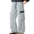 thumbnail image 1 of Men Pants Under 10 Dollars Men's Winter Snowboard Pants Waterproof Windproof Pant Insulated Snow Trouser Heavyweight Baggy Parachute Pants Gray XL, 1 of 4