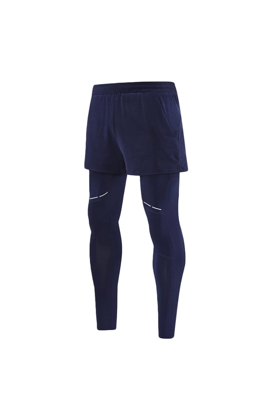 Men Pants Under 10 Dollars Mens Fleece Thickened Sports Trousers - Tight Outdoor Running Pants - Fitness Warm Compression Training Pants Navy XXL