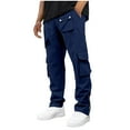 thumbnail image 1 of Men Pants Under 10 Men's Cargo Pants Loose Fit Y2K Pant Drawstring Casual Hiking Pants Straight Leg Athletic Trousers with Pocket, 1 of 5