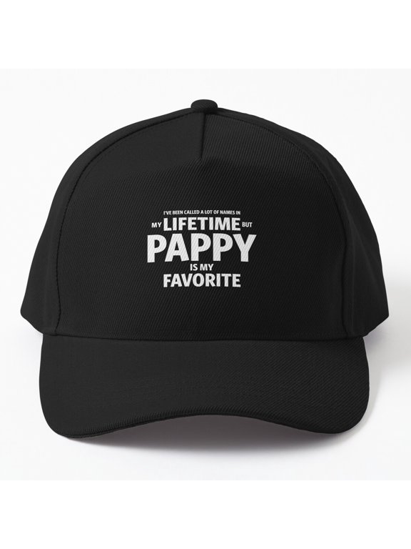 Men Pappy Is My Favorite Dad Grandpa Baseball Cap, Family Appreciation Quote Gift Hat