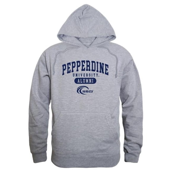 Men Pepperdine Waves Alumni Hoodie, Heather Grey - Medium