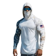 Men Performance Fishing Hoodie Shirt UPF 50+ Sun Protection Long Sleeve UV SPF T-Shirts Rash Guard