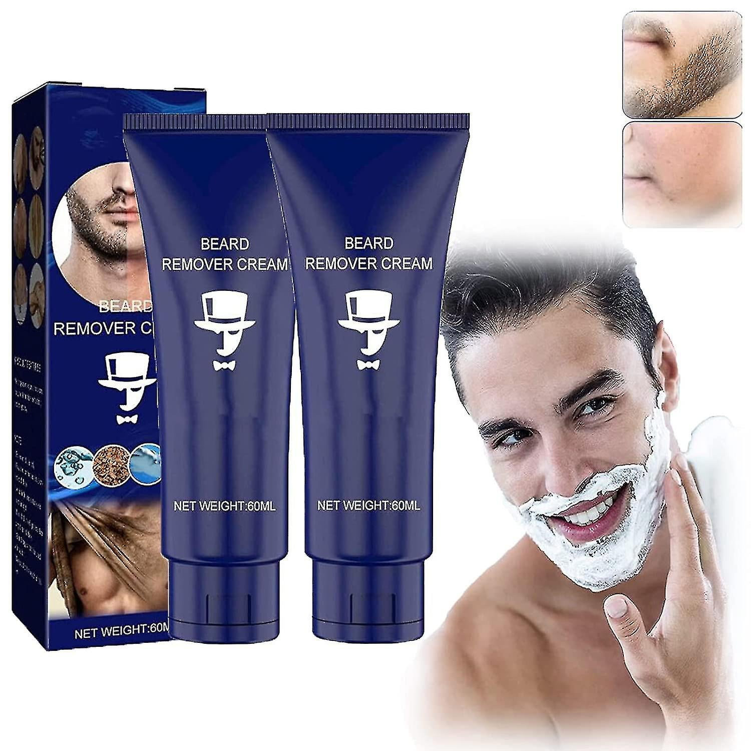 Men Permanent Hair Beard Removal Cream,depilatory Paste Face Moustache