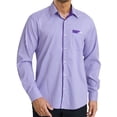 thumbnail image 1 of Men's Plaid Shirts Long Sleeve Button Down Shirts Regular Fit Work Shirt with Pocket Purple 3XL, 1 of 8