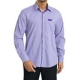 thumbnail image 1 of Men's Plaid Shirts Long Sleeve Button Down Shirts Regular Fit Work Shirt with Pocket Purple 3XL, 1 of 7