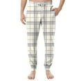 thumbnail image 1 of Men Plaid Pajama Pants with Pockets, Button Fly Drawstring Jogger PJ Bottoms Comfortable Sleep Pants, 1 of 5