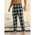 thumbnail image 1 of Men Plaid Print Elastic Waist Sleep Pants, 1 of 4