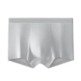 thumbnail image 1 of Men Plain Boxer Briefs Lightweight Elastic High Waist Mesh Underpants Comfortable Underpants Elastic Waistband Panties, 1 of 4