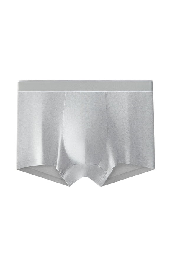 Men Plain Boxer Briefs Lightweight Elastic High Waist Mesh Underpants Comfortable Underpants Elastic Waistband Panties