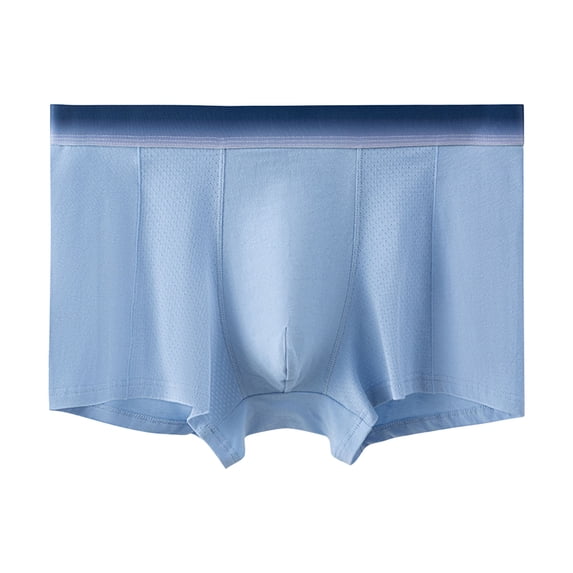 Men Plain Boxer Briefs Lightweight Elastic High Waist Mesh Underpants Comfortable Underpants Elastic Waistband Panties