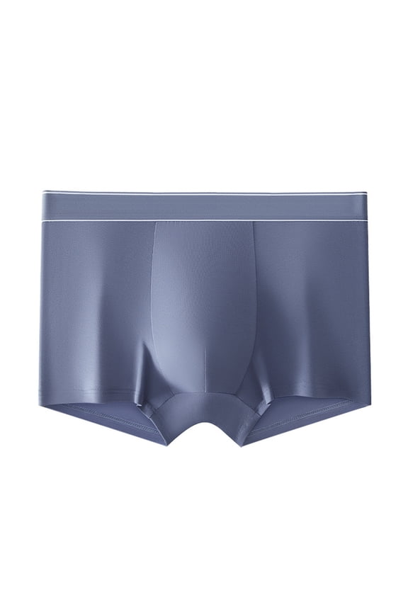 Men Plain Boxer Briefs Lightweight Elastic High Waist Mesh Underpants Comfortable Underpants Elastic Waistband Panties