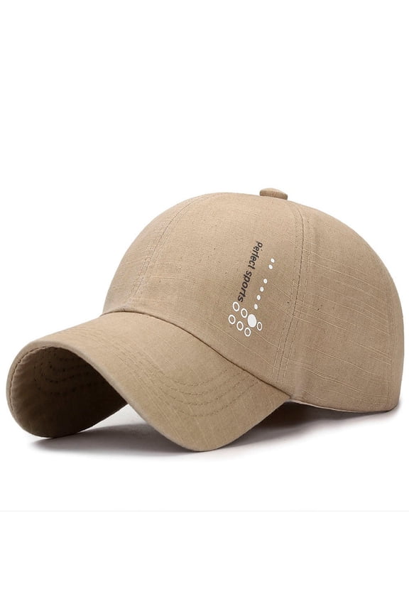 Men Plain Washed Cap Casual Sport Cotton Adjustable Baseball Cap Hip-hop Sun Hats for Women Beige One Size