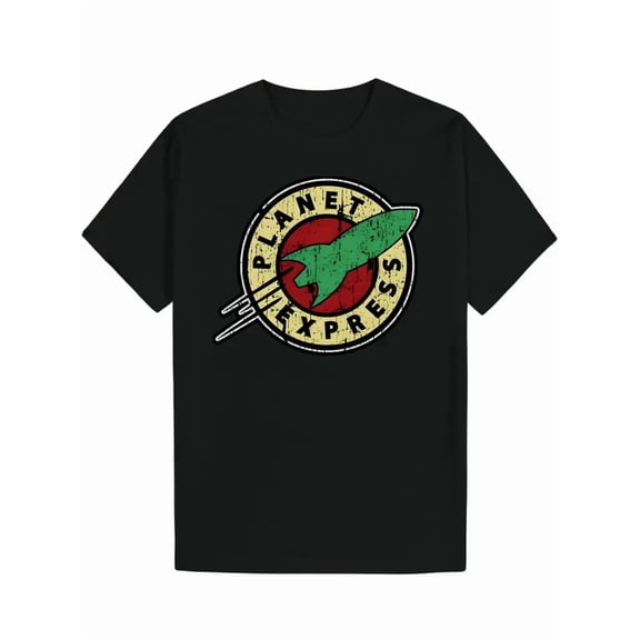 Men Planet Express Inspired Space Graphic T-Shirt