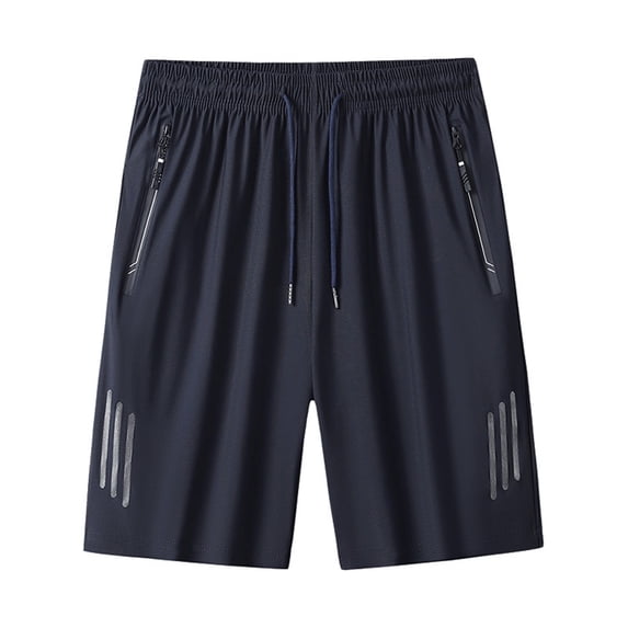 Men Plus Size Ice Silk Sport Shorts - Loose Brand Design Summer Five Point Beach Basketball Pants, Sport Leisure Style Basketball Shorts Men For Fitness Gym & Daily Outer Wear Now
