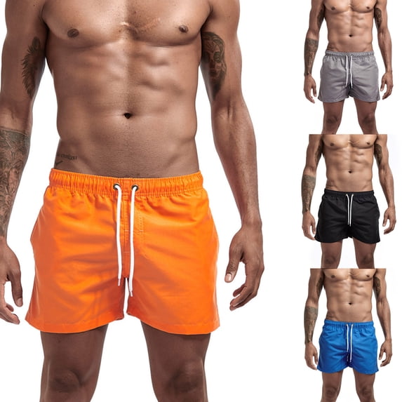 Men Plus Size Shorts Lightweight Funny/novelty Print Quick-Dry Spring Break Swim Trunks with Pockets Anti-Chafe Beach Shorts Bathing Suits