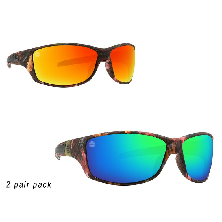 Men Polarized Camouflage Sunglasses for Fishing and Hunting Camo Colored Lenses