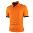 thumbnail image 1 of Men Polo Men Shirt Short Sleeve Polo Shirt Contrast Color Polo New Clothing Summer Streetwear Casual Fashion Men tops, 1 of 5