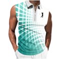 thumbnail image 1 of Men Polo Shirt Slim Fit Sleeveless Golf Shirt Performance Casual T-Shirts Mint Green M, 1 of 4