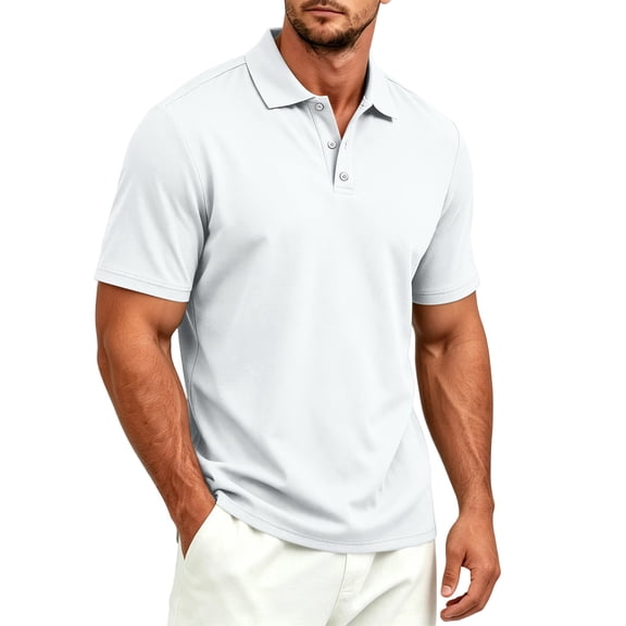 Men Polo Shirts Short Sleeve Moisture Wicking Golf Shirts for Men Casual Collared T-Shirts