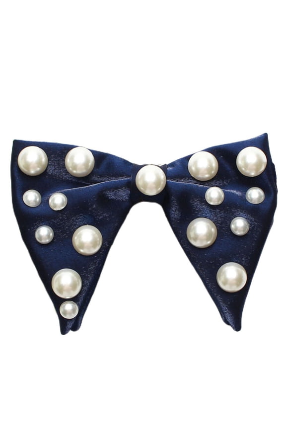 Men Polyester Beads Oversize Bow Tie Wedding Party Tuxedo Business Big Bow Tie