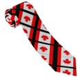 thumbnail image 1 of Men Polyester Tie Canada Flag Pattern Necktie for Wedding Party Activities Slim Tie, 1 of 7