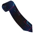 thumbnail image 1 of Men Polyester Tie Digital World Blockchain Necktie for Wedding Party Activities Slim Tie, 1 of 6