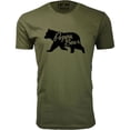 thumbnail image 1 of Men Poppa Bear Silhouette Dad T-Shirt, 1 of 2