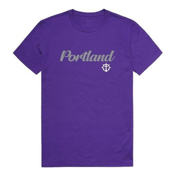 Men Portland Pilots Script T-Shirt, Purple - Small