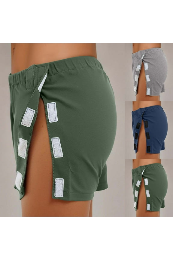 Men Post Operative Underwear Fully Open on Both Sides Tear Away Underwear After Surgery Nursing Briefs Dark Green M