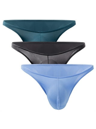 Real Mens Bikini Underwear - Bulge Enhancing Pouch – 1, 3 or 6 Pack Mesh  String